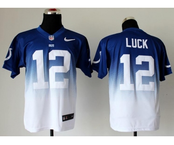 nike nfl jerseys indianapolis colts #12 luck blue-white-2[Elite drift fashion][second version]