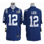 nike nfl jerseys indianapolis colts #12 luck blue[Elite 50th Patch]