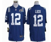 nike nfl jerseys indianapolis colts #12 luck blue[Elite 50th Patch]