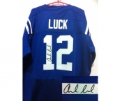 nike nfl jerseys indianapolis colts #12 luck blue[Elite signature]