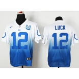 nike nfl jerseys indianapolis colts #12 luck white-blue[Elite drift fashion][second version][30th anniversary]