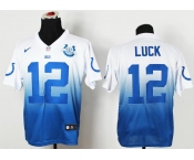 nike nfl jerseys indianapolis colts #12 luck white-blue[Elite drift fashion][second version][30th anniversary]