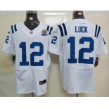 nike nfl jerseys indianapolis colts #12 luck white[Elite 50th Patch]