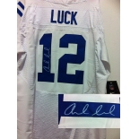 nike nfl jerseys indianapolis colts #12 luck white[Elite signature]