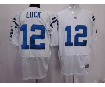 nike nfl jerseys indianapolis colts #12 luck white[elite]