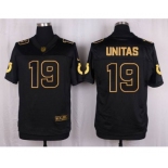 nike nfl jerseys indianapolis colts #19 unitas black gold collection[Elite]