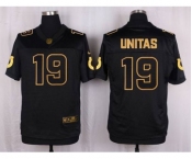 nike nfl jerseys indianapolis colts #19 unitas black gold collection[Elite]