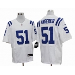 nike nfl jerseys indianapolis colts #51 angerer white[elite]