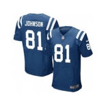 nike nfl jerseys indianapolis colts #81 johnson blue[Elite][johnson]