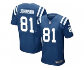 nike nfl jerseys indianapolis colts #81 johnson blue[Elite][johnson]