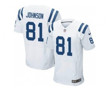 nike nfl jerseys indianapolis colts #81 johnson white[Elite][johnson]