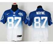 nike nfl jerseys indianapolis colts #87 wayne blue-white[Elite drift fashion][second version][30th anniversary]