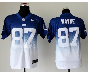 nike nfl jerseys indianapolis colts #87 wayne blue-white[Elite drift fashion][second version]