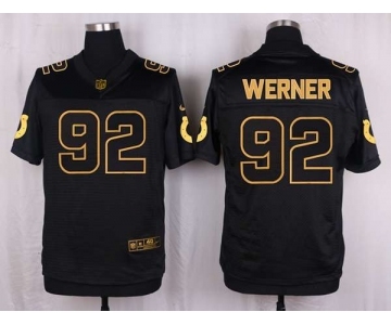 nike nfl jerseys indianapolis colts #92 werner black gold collection[Elite][werner]