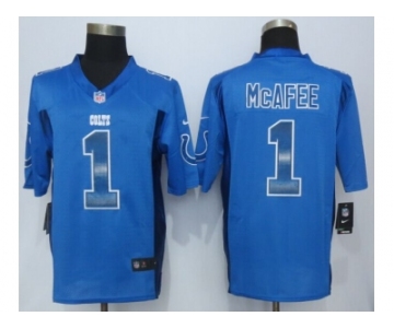 2015 new nike indianapolis colts #1 mcafee blue strobe jerseys[limited]