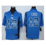 2015 new nike indianapolis colts #12 luck blue strobe jerseys[limited]