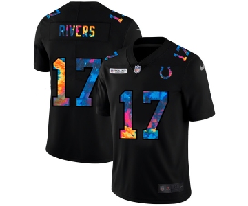 Indianapolis Colts #17 Philip Rivers Men's Nike Multi-Color Black 2020 NFL Crucial Catch Vapor Untouchable Limited Jersey