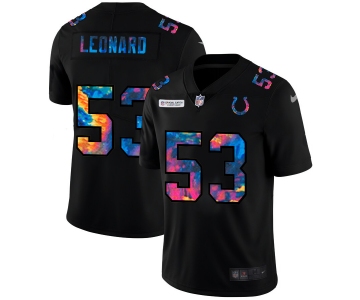 Indianapolis Colts #53 Darius Leonard Men's Nike Multi-Color Black 2020 NFL Crucial Catch Vapor Untouchable Limited Jersey