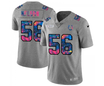 Indianapolis Colts #56 Quenton Nelson Men's Nike Multi-Color 2020 NFL Crucial Catch NFL Jersey Greyheather