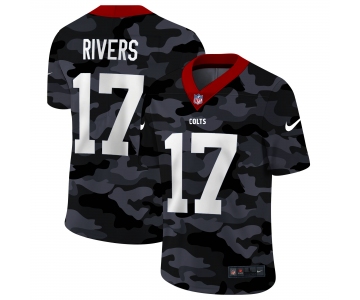 Men New Nike Indianapolis Colts #17 Rivers 2020 Nike 2ndCamo Salute to Service Limited