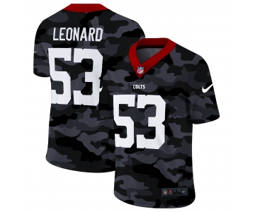 Men New Nike Indianapolis Colts #53 Leonard 2020 Nike 2ndCamo Salute to Service Limited