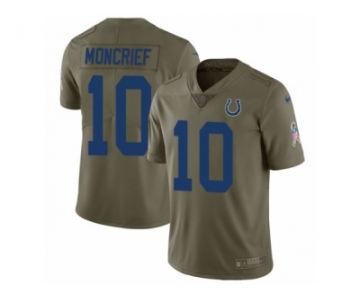 Men Nike Indianapolis Colts #10 Donte Moncrief Limited Olive 2017 Salute to Service NFL Jersey