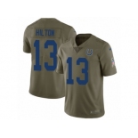 Men Nike Indianapolis Colts #13 T.Y. Hilton Limited Olive 2017 Salute to Service NFL Jersey