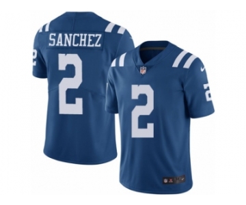 Men Nike Indianapolis Colts #2 Rigoberto Sanchez Limited Royal Blue Rush Vapor Untouchable NFL Jersey