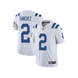 Men Nike Indianapolis Colts #2 Rigoberto Sanchez White Vapor Untouchable Limited Player NFL Jersey