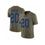 Men Nike Indianapolis Colts #20 Darius Butler Limited Olive 2017 Salute to Service NFL Jersey