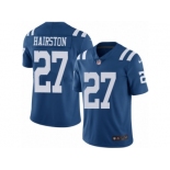 Men Nike Indianapolis Colts #27 Nate Hairston Limited Royal Blue Rush Vapor Untouchable NFL Jersey