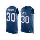 Men Nike Indianapolis Colts #30 Rashaan Melvin Limited Royal Blue Player Name & Number Tank Top NFL Jersey