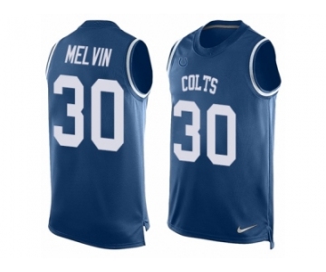 Men Nike Indianapolis Colts #30 Rashaan Melvin Limited Royal Blue Player Name & Number Tank Top NFL Jersey