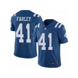 Men Nike Indianapolis Colts #41 Matthias Farley Limited Royal Blue Rush Vapor Untouchable NFL Jersey