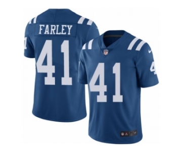 Men Nike Indianapolis Colts #41 Matthias Farley Limited Royal Blue Rush Vapor Untouchable NFL Jersey