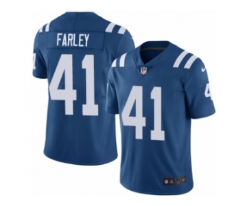 Men Nike Indianapolis Colts #41 Matthias Farley Royal Blue Team Color Vapor Untouchable Limited Player NFL Jersey