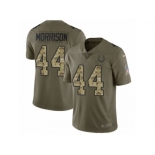 Men Nike Indianapolis Colts #44 Antonio Morrison Limited Olive Camo 2017 Salute to Service NFL Jersey