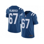 Men Nike Indianapolis Colts #67 Jeremy Vujnovich Royal Blue Team Color Vapor Untouchable Limited Player NFL Jersey