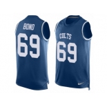 Men Nike Indianapolis Colts #69 Deyshawn Bond Limited Royal Blue Player Name & Number Tank Top NFL Jersey