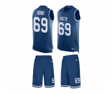 Men Nike Indianapolis Colts #69 Deyshawn Bond Limited Royal Blue Tank Top Suit NFL Jersey