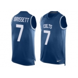 Men Nike Indianapolis Colts #7 Jacoby Brissett Limited Royal Blue Player Name & Number Tank Top NFL Jersey