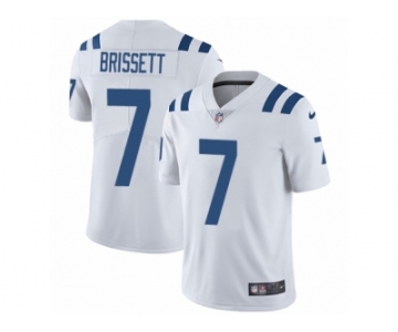 Men Nike Indianapolis Colts #7 Jacoby Brissett White Vapor Untouchable Limited Player NFL Jersey