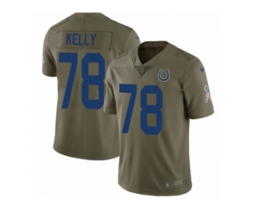 Men Nike Indianapolis Colts #78 Ryan Kelly Limited Olive 2017 Salute to Service NFL Jersey