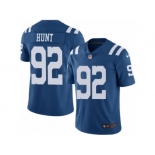 Men Nike Indianapolis Colts #92 Margus Hunt Limited Royal Blue Rush Vapor Untouchable NFL Jersey