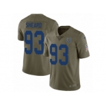 Men Nike Indianapolis Colts #93 Jabaal Sheard Limited Olive 2017 Salute to Service NFL Jersey