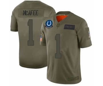 Men's Indianapolis Colts #1 Pat McAfee Limited Camo 2019 Salute to Service Football Jersey