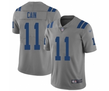 Men's Indianapolis Colts #11 Deon Cain Limited Gray Inverted Legend Football Jersey