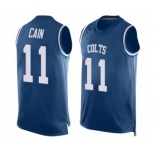 Men's Indianapolis Colts #11 Deon Cain Limited Royal Blue Player Name & Number Tank Top Football Jersey