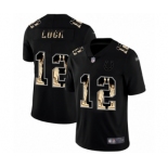 Men's Indianapolis Colts #12 Andrew Luck Limited Black Statue of Liberty Football Jersey