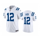 Men's Indianapolis Colts #12 Andrew Luck White 2023 F.U.S.E Vapor Untouchable Stitched Football Jersey